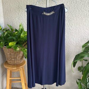 Elegant Navy A-Line Skirt